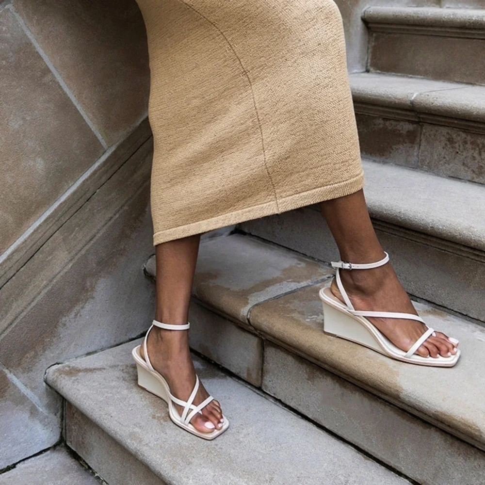 Dolce Vita Gemini Wedges - ivory leather